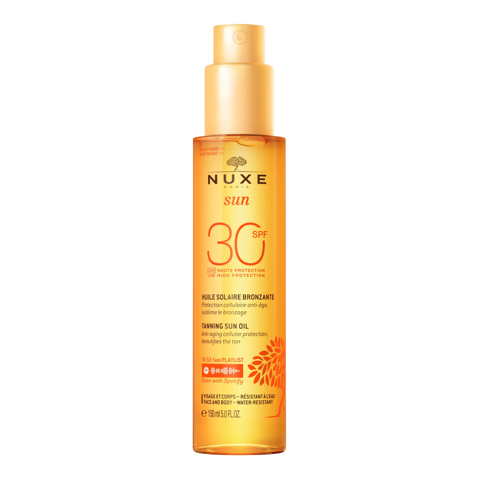 Nuxe Sun Huile Bronzante Haute Protection Spf30 150mL